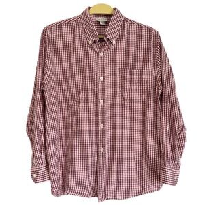 Papo d' Anjo deep red gingham plaid button down 10 years